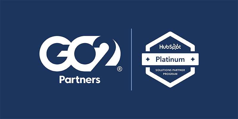 GO2 partners logo with HubSpot platinum logo added to the right of it.